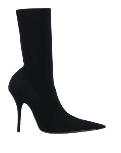 Balenciaga 80mm Knife Spandex Ankle Boots In Black