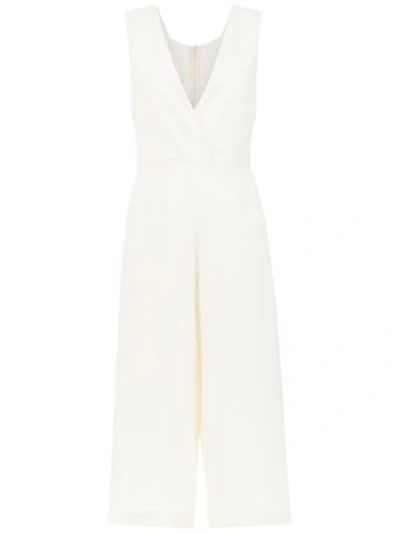 Osklen Loose Cropped Jumpsuit In White