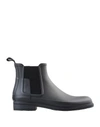 Hunter Ankle Boots In Black