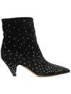 VALENTINO GARAVANI VALENTINO VALENTINO GARAVANI MICRO STUD ANKLE BOOTS - BLACK