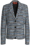 MISSONI CROCHET-KNIT WOOL-BLEND BLAZER,3074457345619559648