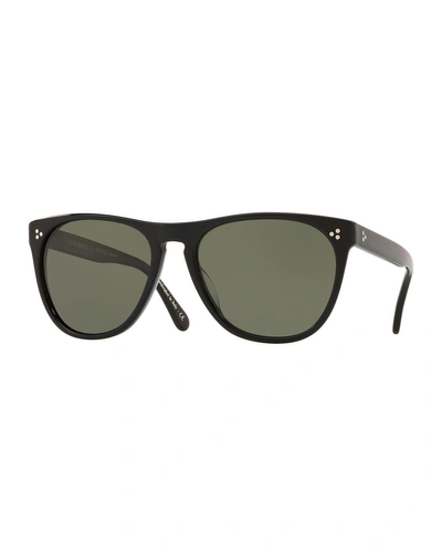 Oliver Peoples Women's Daddy B Polarized Square Sunglasses, 58mm In Black/polar