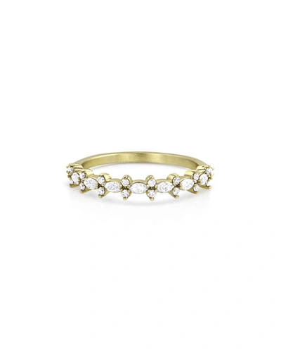 Dominique Cohen 14k Gold Diamond Crown Stack Ring