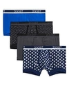 2(x)ist Men's 3+1 Bonus Pack Trunk In Blue/gray Multi