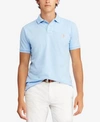 Polo Ralph Lauren Custom Slim Fit Mesh Short Sleeve Polo Shirt In Baby Blue