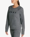 DKNY SPORT SPARKLE LOGO FLEECE SWEATSHIRT