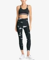 DKNY SPORT CRANE-PRINT YOGA LEGGINGS