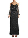 ADRIANNA PAPELL BEADED COLD SHOULDER GOWN,0400099277600