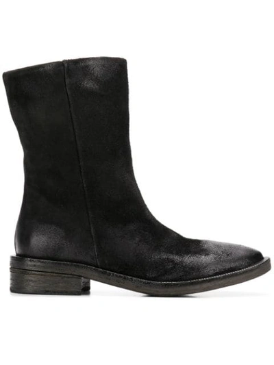 Marsèll Distressed Suede Ankle Boots - 黑色 In Black