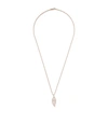 ANITA KO ROSE GOLD AND DIAMOND LEAF NECKLACE,14868122