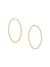 CAROLINA BUCCI 18KT YELLOW GOLD FLORENTINE FINISH EXTRA LARGE THICK OVAL HOOPS