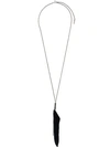 ANN DEMEULEMEESTER FEATHER PENDANT NECKLACE