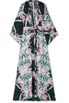 MELISSA ODABASH ERIN FLORAL-PRINT CREPE DE CHINE KAFTAN