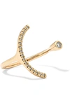 HIROTAKA TREE HOPPER 10-KARAT GOLD DIAMOND RING