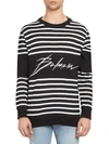 BALMAIN Striped Logo Sweater