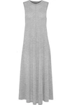 AUTUMN CASHMERE AUTUMN CASHMERE WOMAN FLUTED MÉLANGE CASHMERE MIDI DRESS GRAY,3074457345619630122