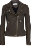 IRO IRO WOMAN LEATHER BIKER JACKET DARK BROWN,3074457345619169263