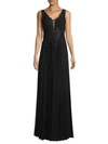BASIX BLACK LABEL Embroidered-Bodice Column Gown