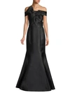 BASIX BLACK LABEL OFF-THE-SHOULDER BOW FRONT MERMAID GOWN,400099769005