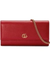 GUCCI GG MARMONT LEATHER CHAIN WALLET