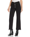 RAG & BONE RAG & BONE JUSTINE FRAYED ANKLE WIDE-LEG JEANS IN BLACK,W2622O137BLK