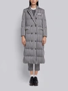 THOM BROWNE THOM BROWNE CHENILLE BANKER STRIPE WOOL & COTTON OVERCOAT,FOD010X0414312856581