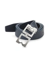 BRUNO MAGLI Double-Buckle Leather Belt,0400097679284