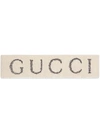 GUCCI GUCCI BLACK PRINTED STRETCH HEADBAND - NEUTRALS