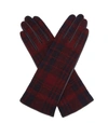 SONIA RYKIEL Tartan Wool and Leather Gloves