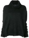 MARC LE BIHAN MARC LE BIHAN COWL NECK JUMPER - BLACK