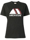 MAISON KITSUNÉ MAISON KITSUNÉ LOGO PRINT T-SHIRT - GREY