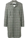 Raf Simons Oversized Houndstooth Wool Coat In Black