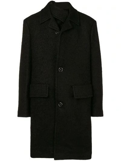 Raf Simons Single-breasted Coat In Black