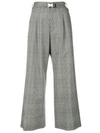 UJOH CHECKED WIDE LEG TROUSERS