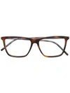 SAINT LAURENT SAINT LAURENT EYEWEAR RECTANGULAR SHAPED GLASSES - BROWN