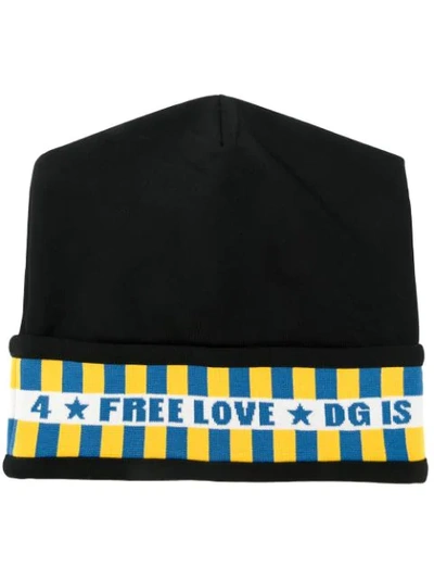 Dolce & Gabbana Free Love Beanie - Black