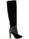 ALBERTA FERRETTI STUD EMBELLISHED BOOTS