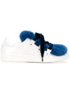 MONCLER MONCLER FLAT FLUFFY SNEAKERS - 白色