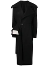 YOHJI YAMAMOTO YOHJI YAMAMOTO DOUBLE BUTTONED COAT - BLACK