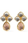 LARKSPUR & HAWK Sadie Cluster small gold-dipped quartz earrings