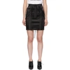 DOLCE & GABBANA DOLCE AND GABBANA BLACK SILK LACE-UP MINISKIRT