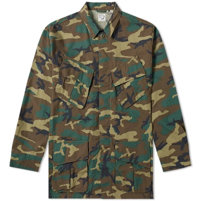 Orslow Camouflage-print Cotton-ripstop Field Jacket In Green