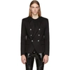 BALMAIN BALMAIN BLACK DOUBLE-BREASTED BLAZER