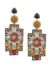 LIZZIE FORTUNATO LIZZIE FORTUNATO JEWELS MADONNA CRYSTAL EARRINGS - MULTICOLOUR