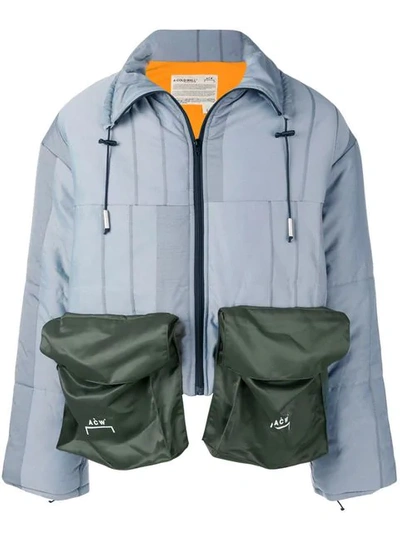 A-cold-wall* Puffer Jacket W/ Detachable Pockets In Grey