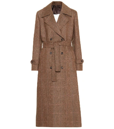 Giuliva Heritage Collection The Christie Wool Trench Coat In Brown
