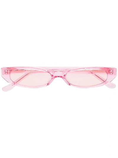 Roberi & Fraud Pink Frances Rectangular Sunglasses