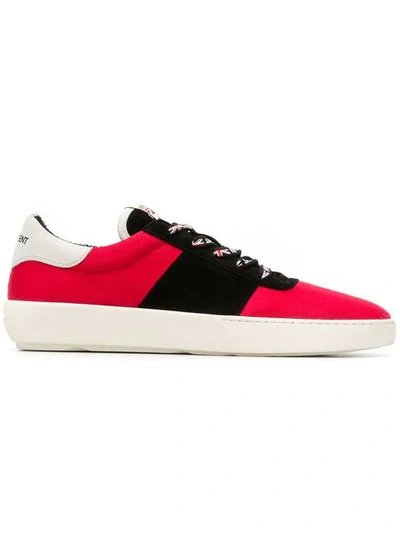 Represent Court Canvas & Suede Sneakers In Red