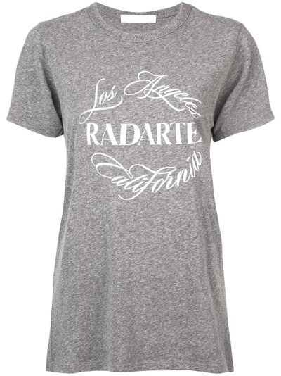 Rodarte Logo Print T-shirt - 灰色 In Grey