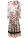 RED VALENTINO RED VALENTINO FLORAL LONG DRESS - WHITE